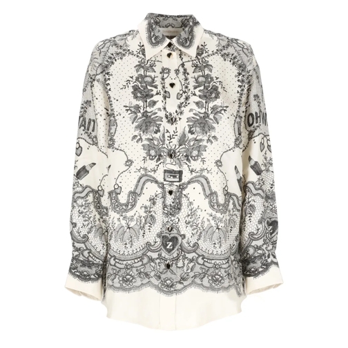 Zimmermann Hemden Ivory Crush Shirt Grey