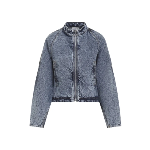 Alaia Jeans-Jacken Snow Denim Round Jacket Blue