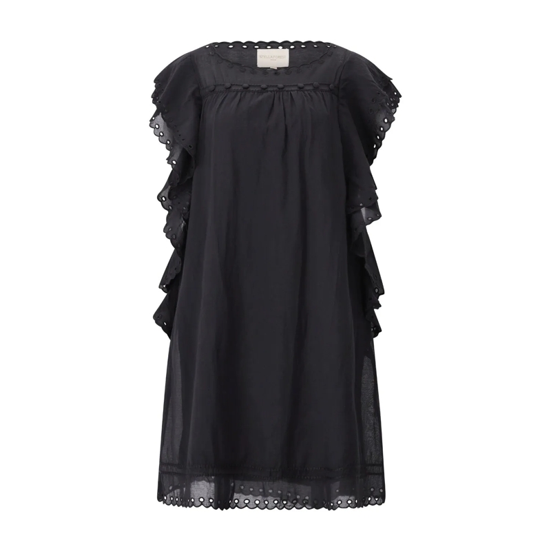 STELLA FOREST Mini-robe Midikleid Jayna mit Stickerei Schwarz