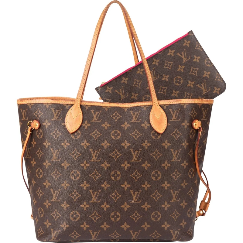 Louis Vuitton Tote Louis Vuitton Canvas Monogram Neverfull MM Shopper braun