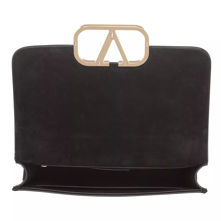 Valentino Garavani V Logo Shoulder Bag Black Crossbodytas