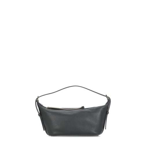 Fabiana Filippi Sac à bandoulière Black Pebbled Letaher Bag Black