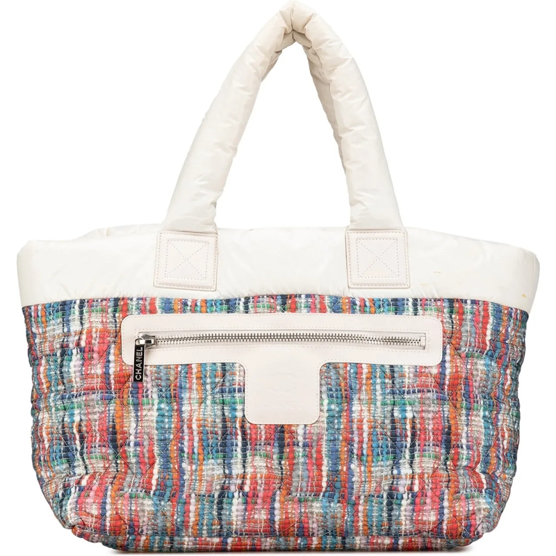 Chanel Fourre-tout Nylon Tweed Printed Coco Cocoon Tote mehrfarbig