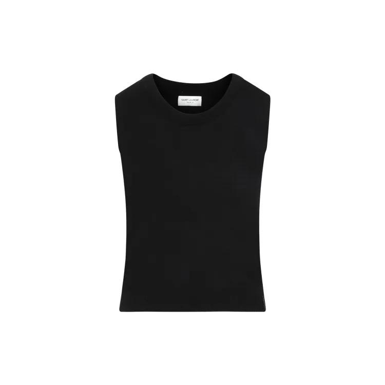 Saint Laurent - Black Wool Tank Top - Größe S - schwarz