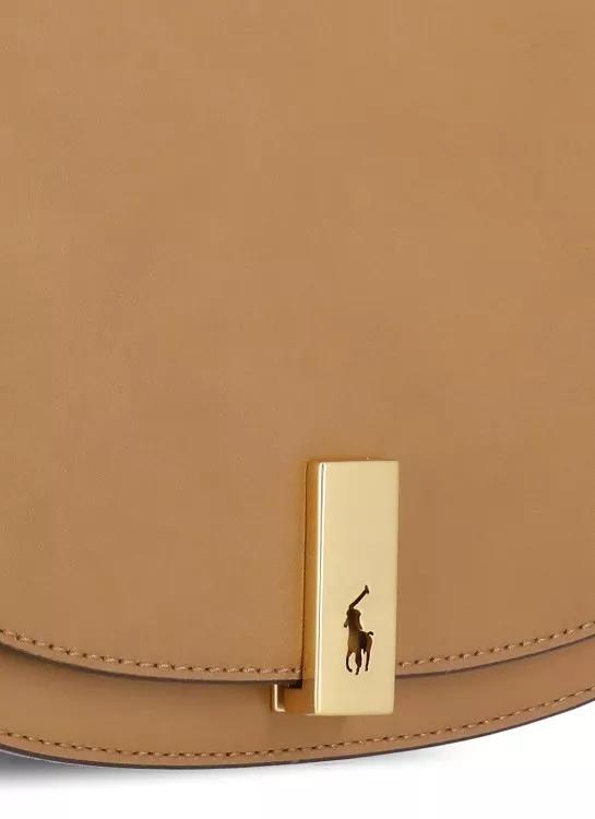 Polo Ralph Lauren Shoppers Brown Smooth Leather Shoulder Bag in bruin