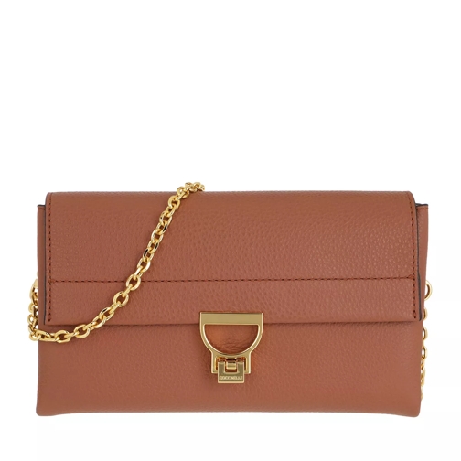 Coccinelle Arlettis Handbag Grainy Leather  Cinnamon Crossbody Bag