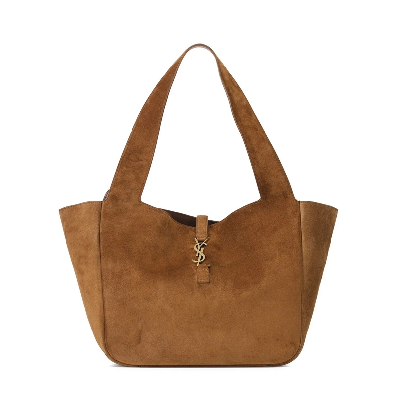 Saint Laurent Crossbody Bag Shopper Le 5 à 7 aus Veloursleder braun