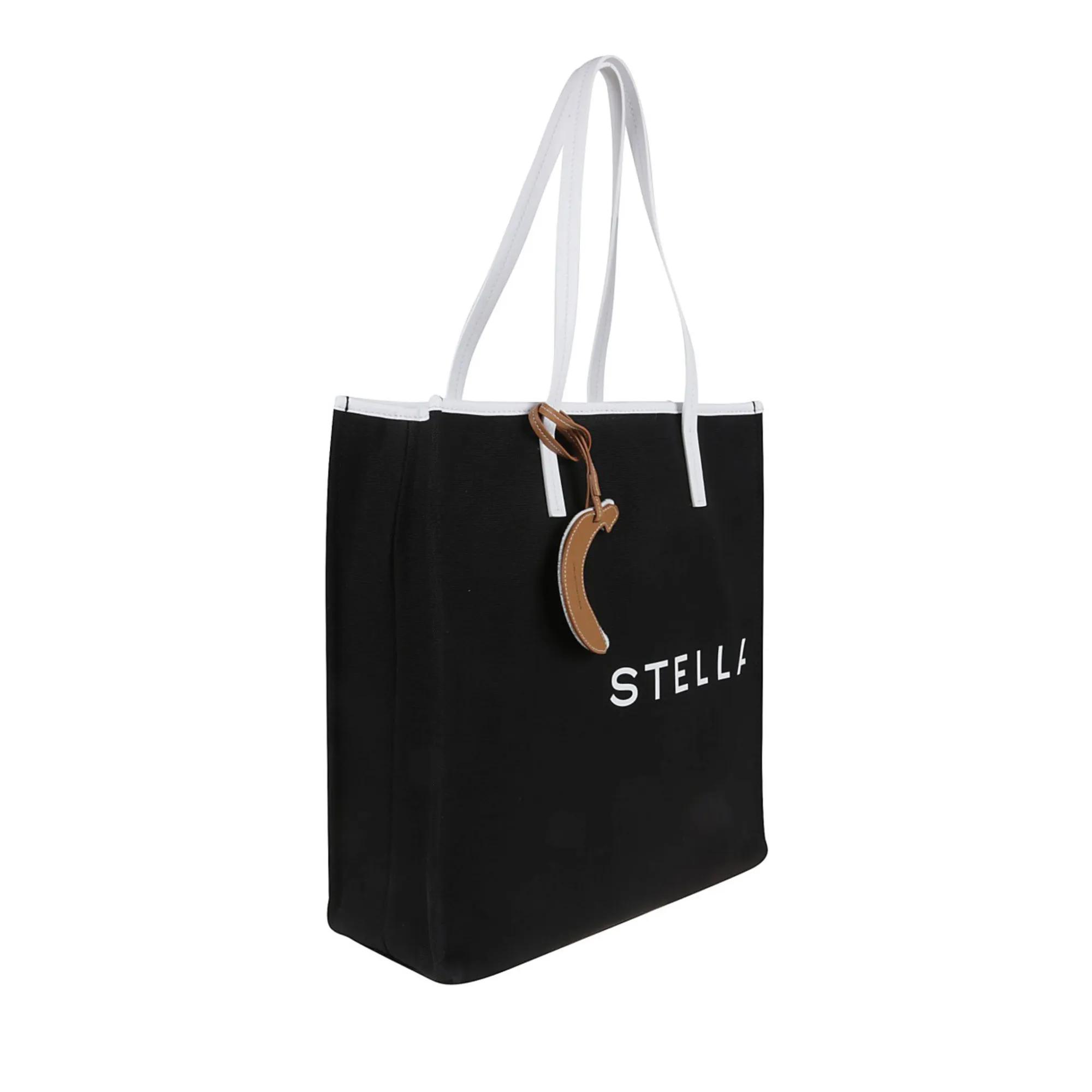 Stella Mccartney Shoppers & Totes Black Eco Canvas Tote Bag in zwart