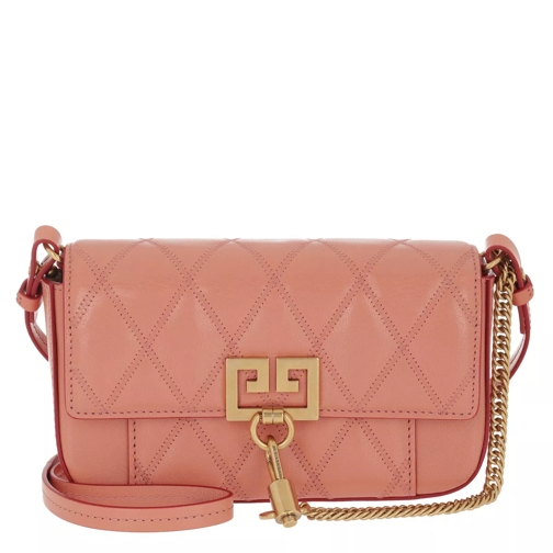 Givenchy Mini Pocket Bag Diamond Quilted Leather Pale Coral Cross body-väskor