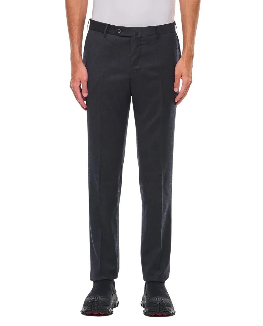 Pt01 - Pantalone Flanella Slim - Größe 46 - grau