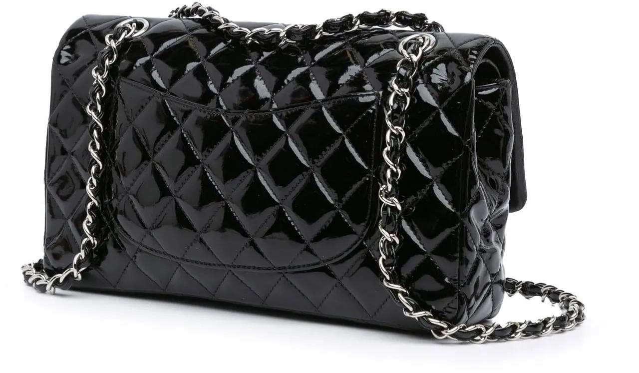 Chanel Hobo bags 2011 Medium Classic Patent Double Flap in zwart