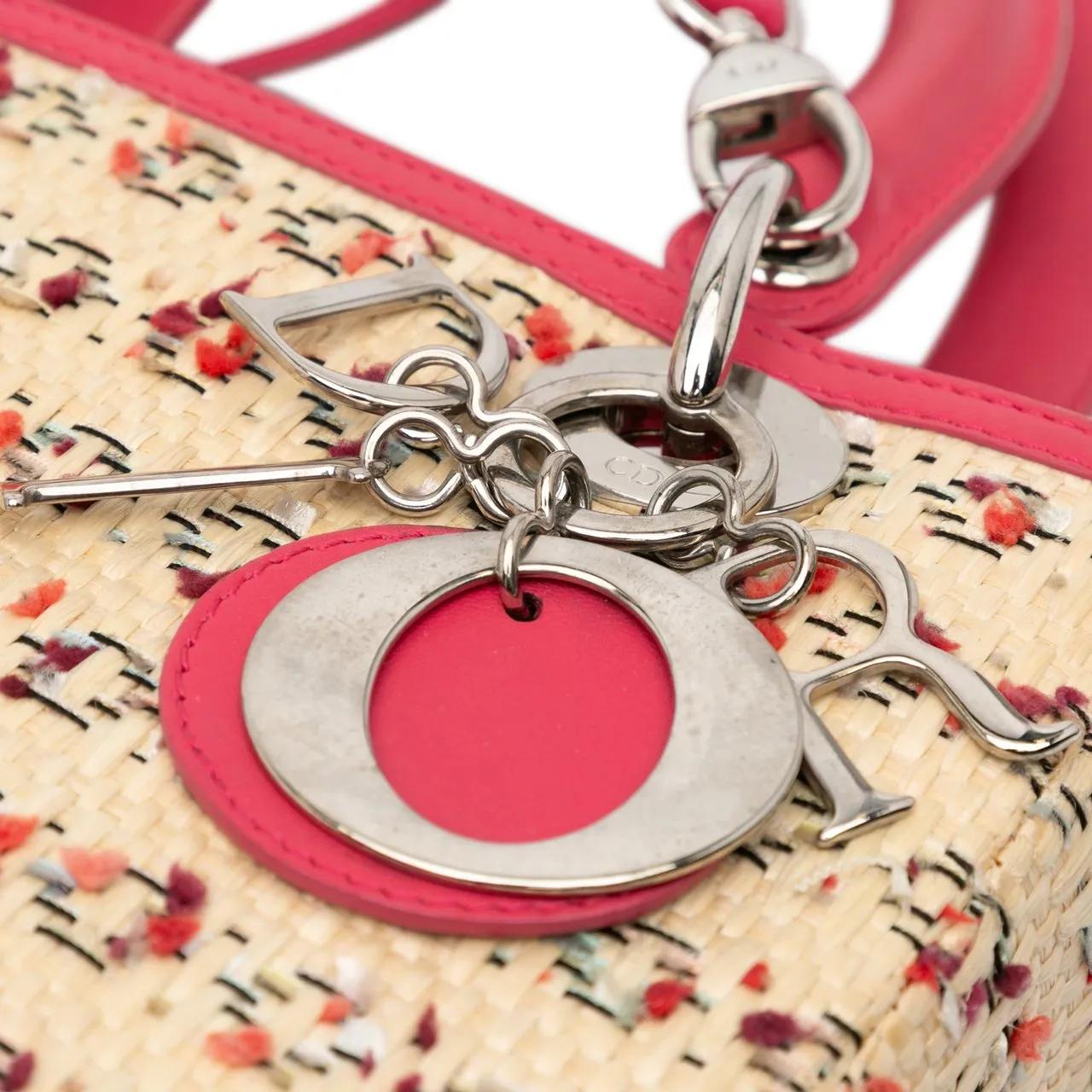 Thumbnail - Christian Dior Hobo Bags - Medium Woven Raffia Lady Dior - Gr. unisize - in Braun - für Damen