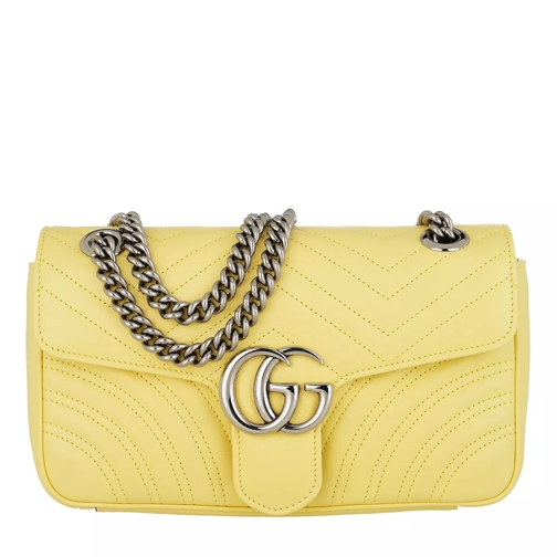 Gucci GG Marmont Small Shoulder Bag Leather Yellow Crossbody Bag