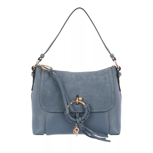 See By Chloé Joan Grained Shoulder Bag Leather Stormy Sky Schooltas