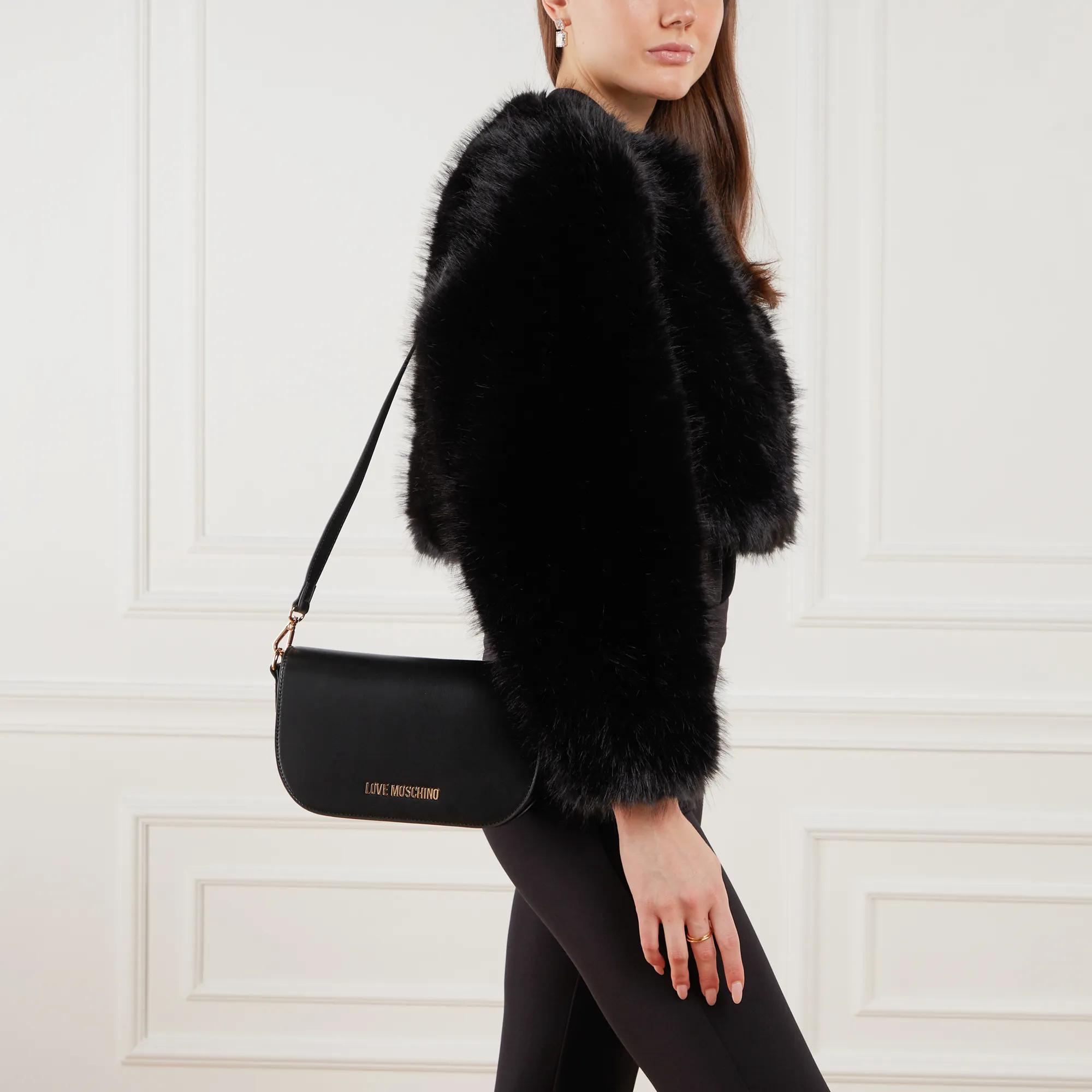 Love Moschino Zwarte schoudertas voor vrouwen Black Dames