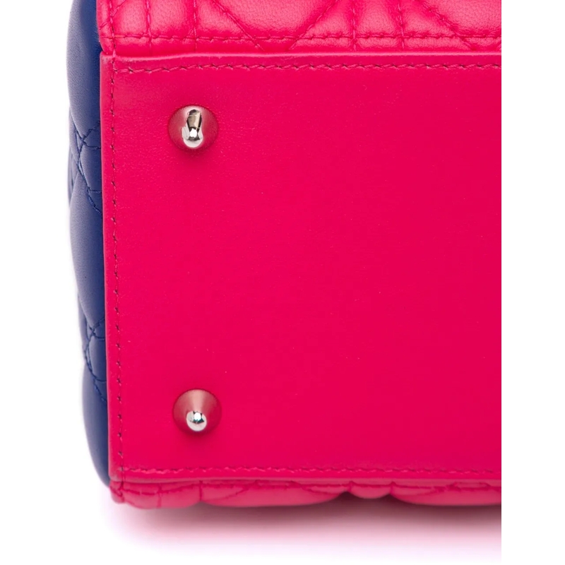 Christian Dior Schultertasche Medium Tricolor Lambskin Cannage Lady Dior rose (Image 3)