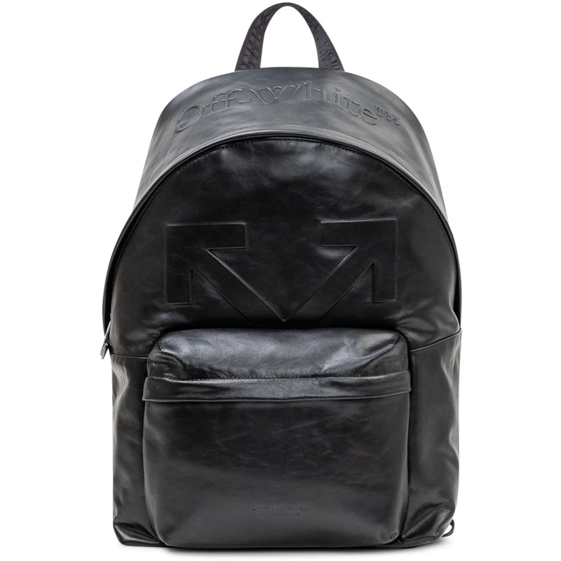 Off-White Rucksack Zaino Heritage con Tasca Frontale e Logo in Riliev schwarz