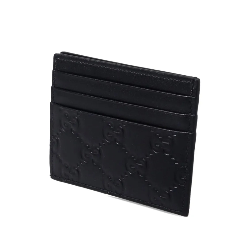 Gucci Porte-monnaie Compact Black Calfskin Wallet Black