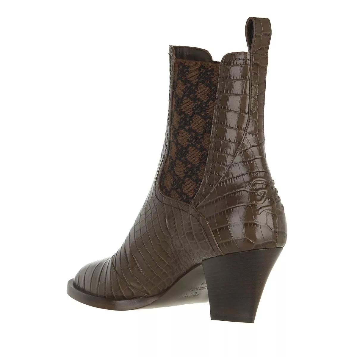 Fendi leather ankle on sale boots