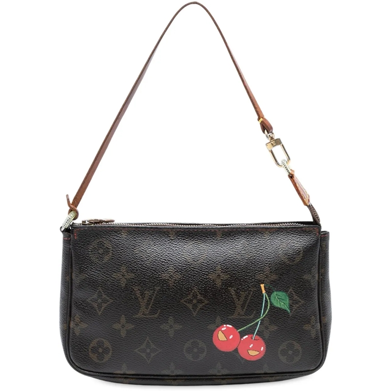 Louis Vuitton Schultertasche Takashi Murakami Monogram Cherry Pochette Accessoi braun