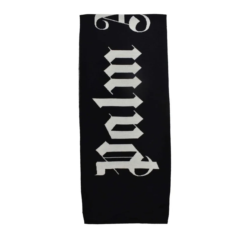 Palm Angels Écharpe légère Two-Tone Black And White Palm Angels Scarf Black