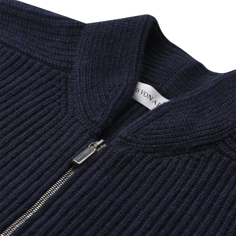 Iris von Arnim Übergangsjacke Strickjacke Curt Kaschmir blau(Image 4)