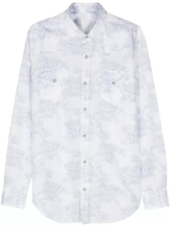 Eleventy - Floral-Print Shirt - Größe 42 - blue