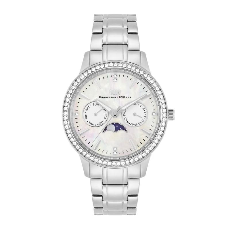 Rhodenwald & Söhne Automatikuhr Damen Armbanduhr Amidala Edelstahl silber