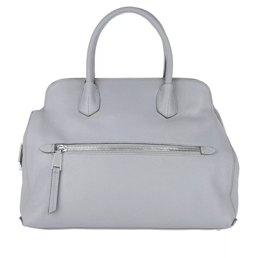 Abro Calf Adria Satchel Bag 1 Light Grey Rymlig shoppingväska