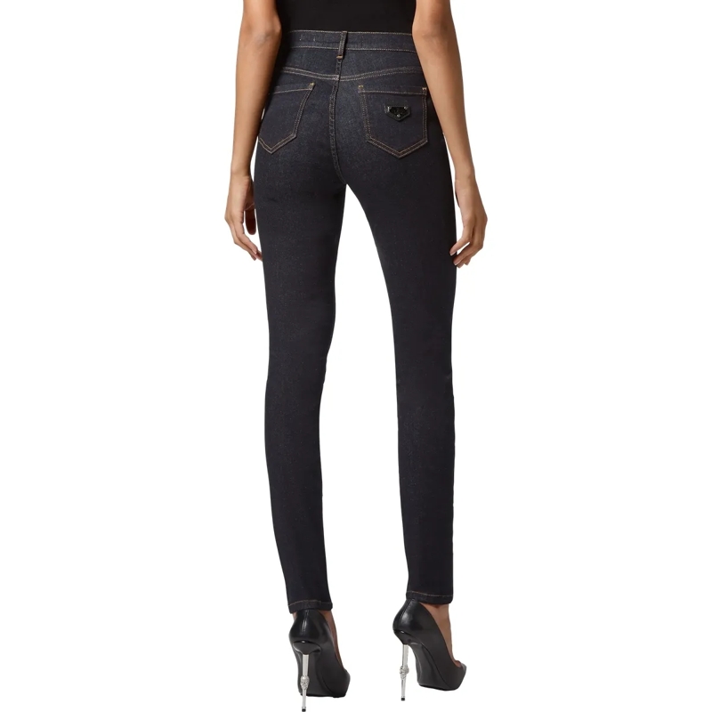 Philipp Plein Skinny-Leg-Jeans Jeggings dunkel-blau(Image 2)