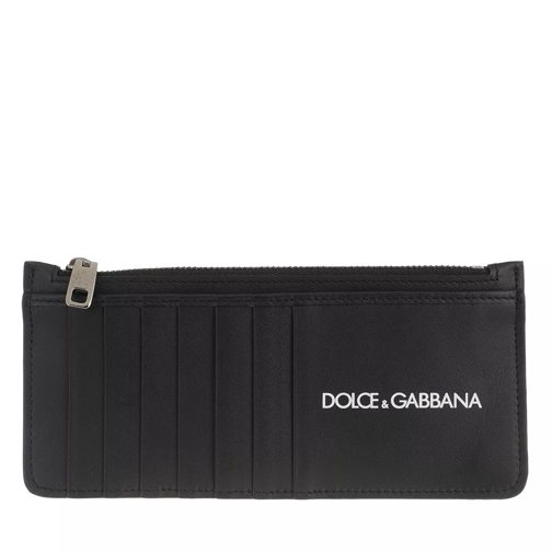 Dolce&Gabbana Logo Print Vertical Card Holder Black Card Case