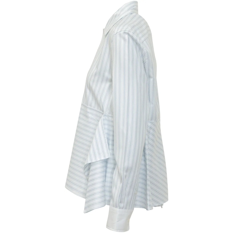 J.W.Anderson Bluse Camicia Asym Draped con Motivo a Righe weiß(Image 3)