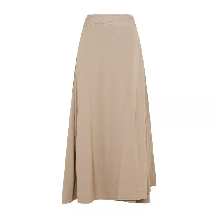 TOTEME - Beige Tie-Waist Wrap Skirt - Größe S - brown