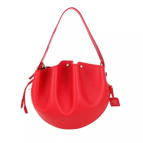 MCM Candy Drawstring Small Chinese Red Bucket Bag