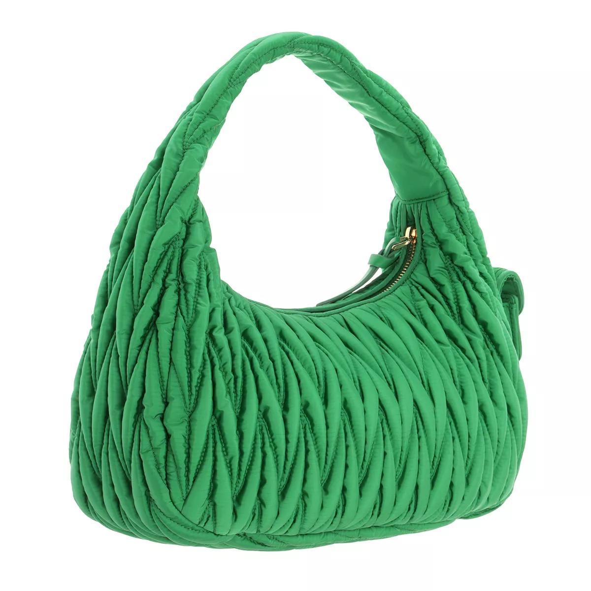 Miu Hobo bags Matelasse Re-Nylon Shoulder Bag in groen