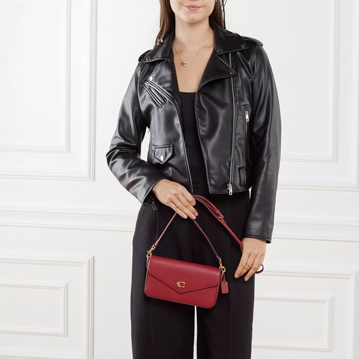 Coach red leather 2025 crossbody bag