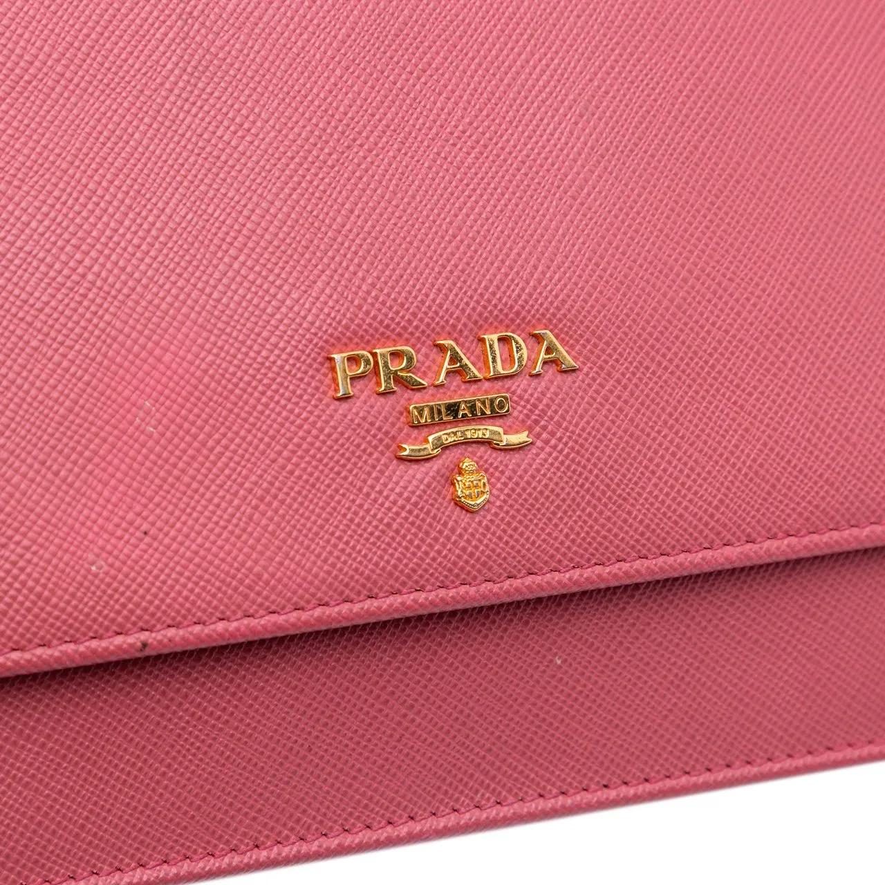Thumbnail - Prada Hobo Bags - Saffiano Wallet on Strap - Gr. unisize - in Gold - für Damen
