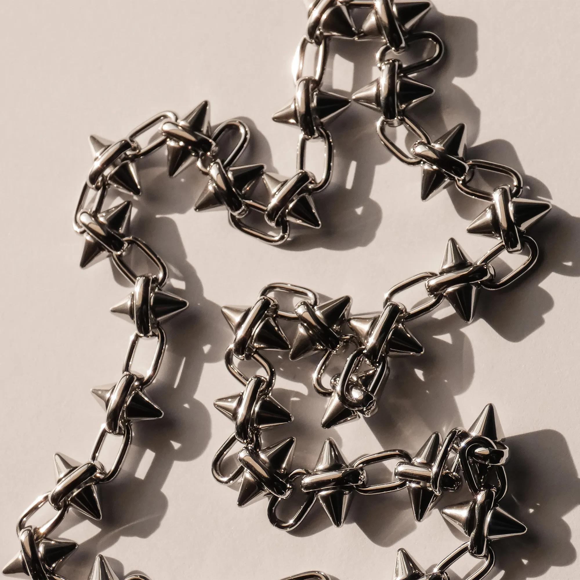 Thumbnail - Liebeskind Berlin Halskette - Edelstahl Spikes - Gr. unisize - in Silber - für Damen