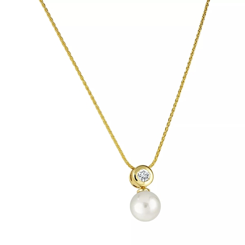 diamondline Pendant/Chain 585 1 Diamond approx. 0,10 ct. H-si  Yellow Gold Medium Necklace