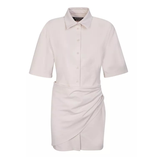 Jacquemus Ivory Camisa Mini Dress White Mini robes