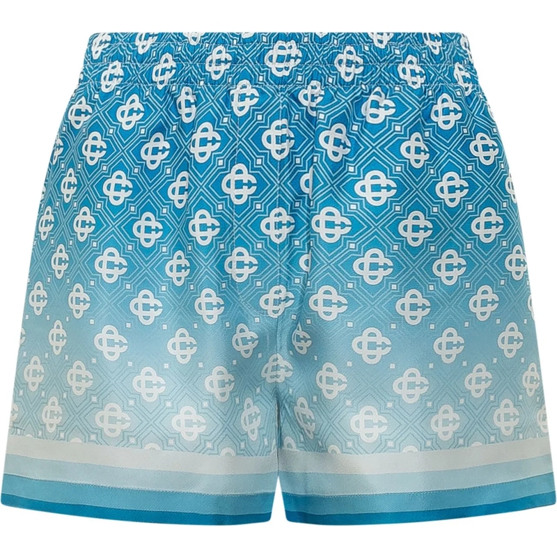 Casablanca Shorts Shorts con Vita Elastica e Stampa Geometrica blau