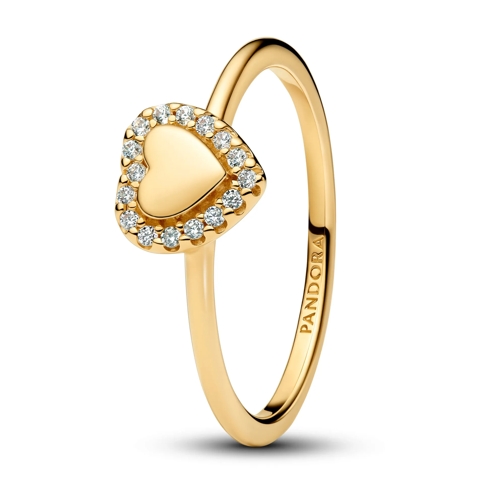 Pandora Bague Engravable Heart Halo Ring Sterling Silber