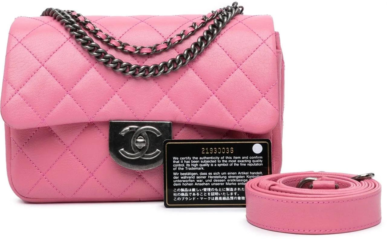 Chanel Hobo bags 2015-2016 Small Goatskin Double Carry Waist Chain in poeder roze