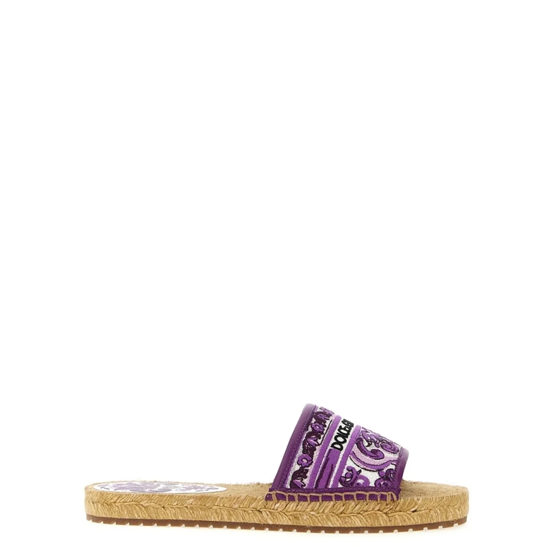 Dolce&Gabbana Sandalen Embroidery Espadrilles Purple