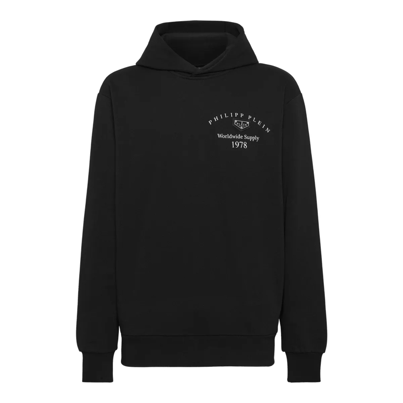 Philipp Plein Top Kapuzen-Sweatshirt schwarz
