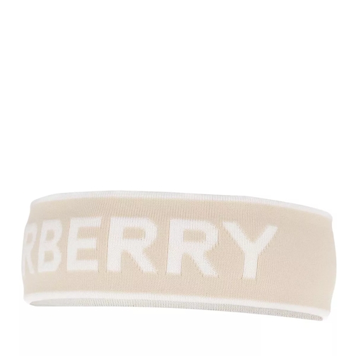 Burberry Logo Detail Headband Beige/Optic White Lång sjal över axlar