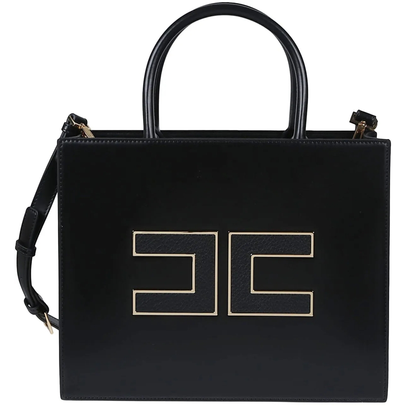 Elisabetta Franchi Fourre-tout Large Tote Bag Black schwarz