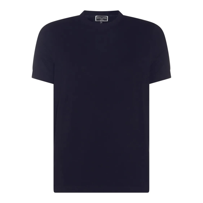 Giorgio Armani T-shirt Short-Sleeve Navy Blue T-Shirt Black