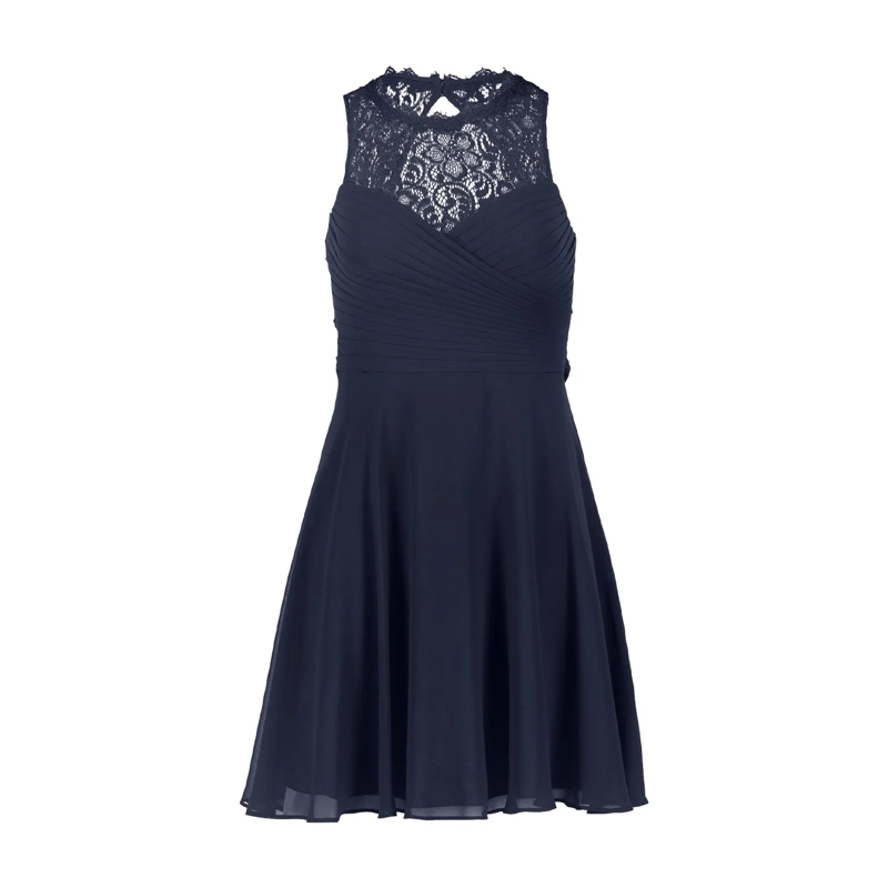 Vera Mont  Midikleid mit Spitze Dunkelblau