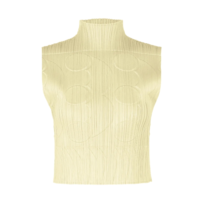 Issey Miyake Bluse Plissiertes Top 03 IVORY